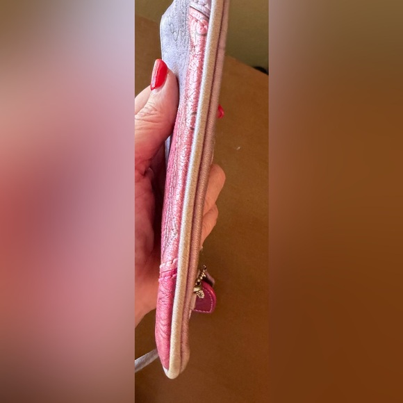 Coach Heart Design Pink and Purple Poppy Wristlet- PRICE FIRM - Picture 7 of 15